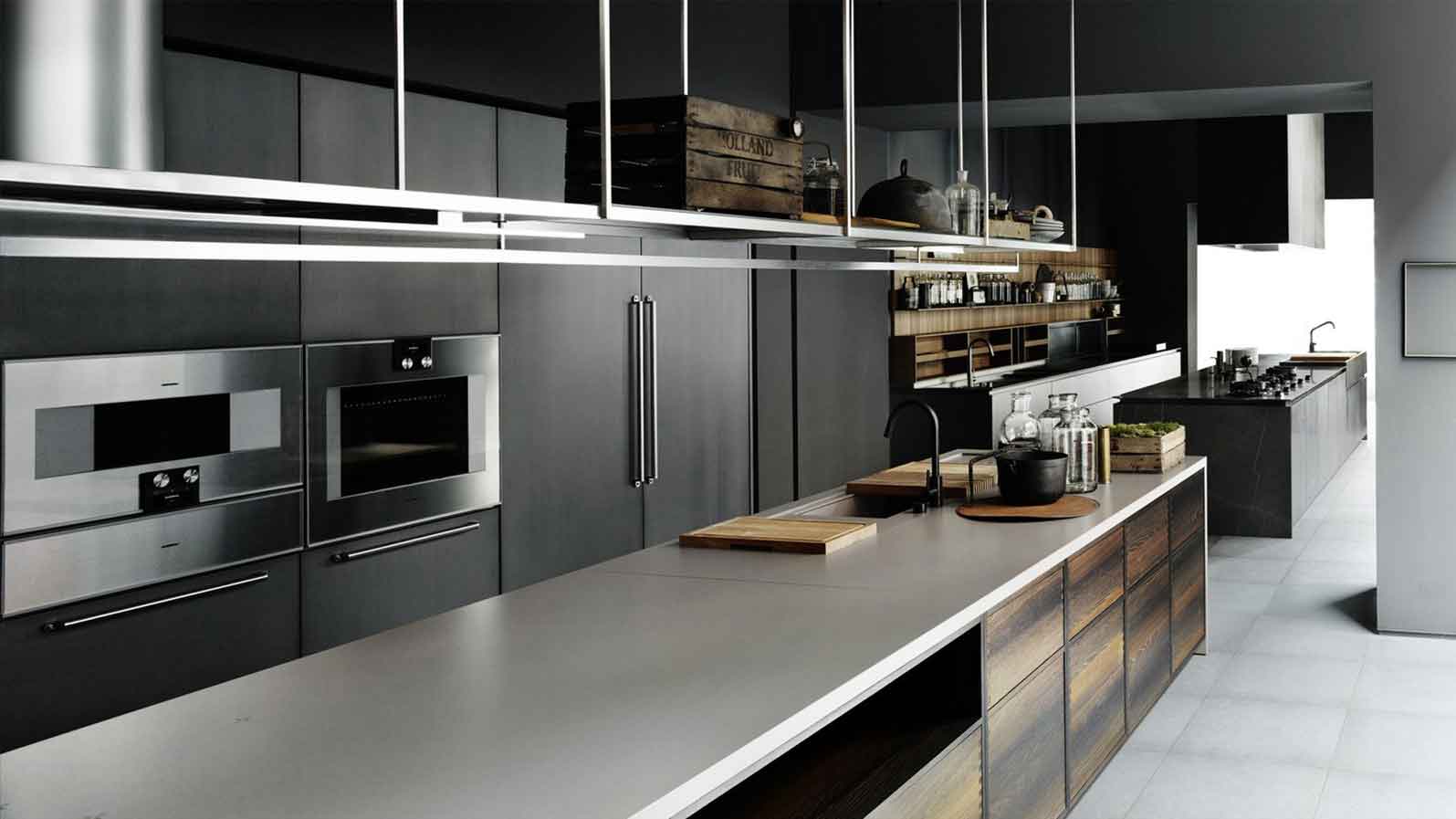 black boffi kitchen