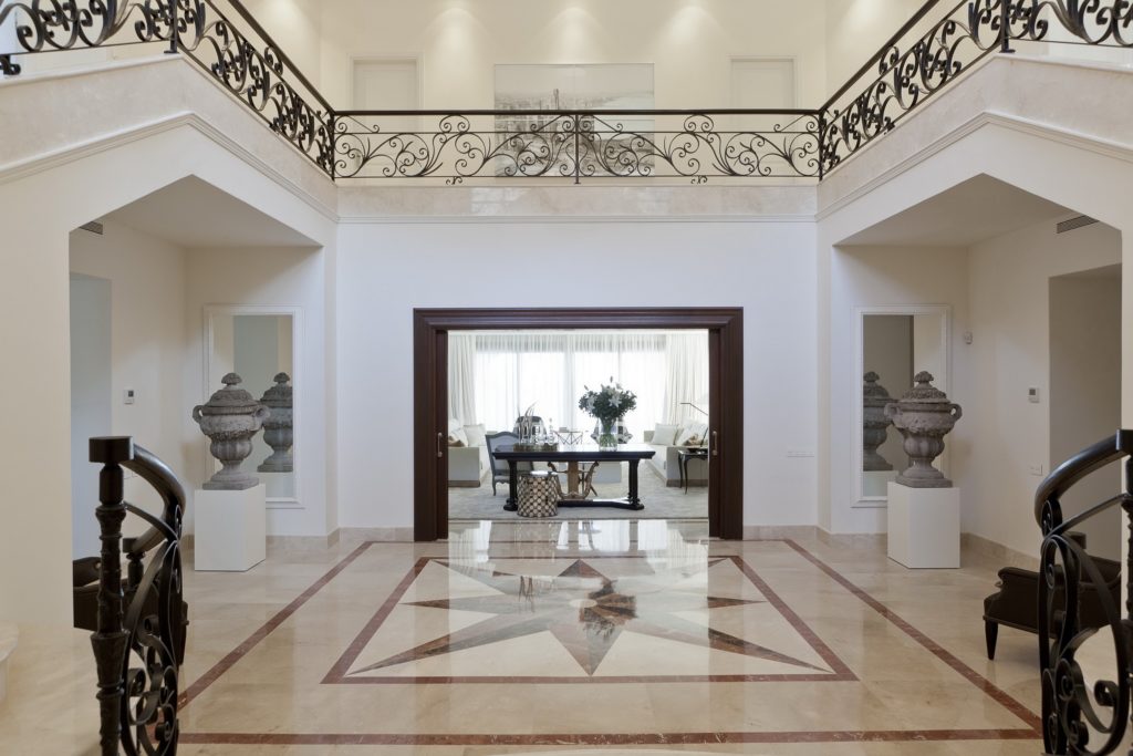 natural stone floor in entrance