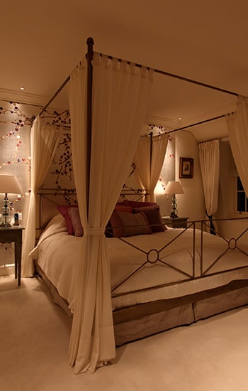 Valentine's decorated bedroom.